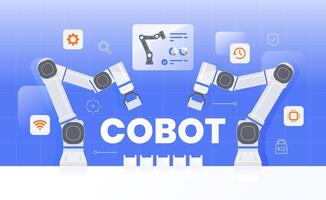 cobots industrieel automatisering vector