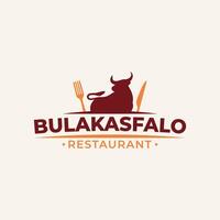 bulakasfalo vlees heerlijk restaurant logo ontwerp element vector , geschikt voor bedrijf vlees restaurant stok