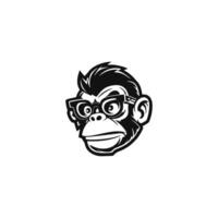ai gegenereerd aap hoofd logo sjabloonvector vector