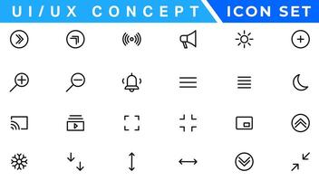 ui ux concept icoon set, gebruiker koppel icoon reeks verzameling. vector