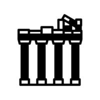 Apollo tempel icoon in vector. logotype vector