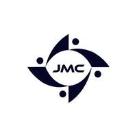 jmc logo. j m c ontwerp. wit jm brief. jmc, j m brief logo ontwerp. eerste brief jmc gekoppeld cirkel hoofdletters monogram logo. j m c brief logo vector ontwerp. pro vector