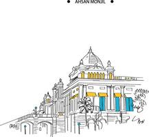 Ahsan manzil vector kunst ontwerp