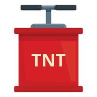 tnt explosief de mijne icoon tekenfilm vector. steenkool industrie rots vector