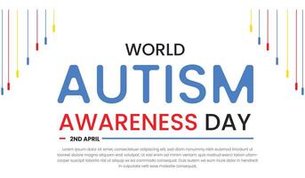 wereld autisme dag, empowerment individuen met autisme, wereld autisme bewustzijn dag. april 22. vakantie concept. sjabloon voor achtergrond, banier, kaart, poster met tekst inscriptie. vector
