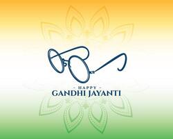 gelukkig Gandhi Jayanti sjabloon in Indisch stijl driekleur achtergrond vector illustratie