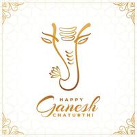 mooi heer ganesha traditioneel uitnodiging kaart banier vector