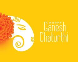 gelukkig ganesh chaturthi festival achtergrond met mooi bloem vector