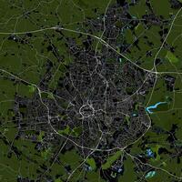 stad kaart van Coventry, uk vector