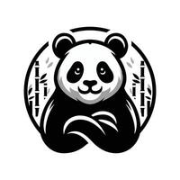 schattige panda vector