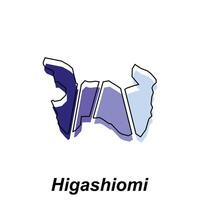 kaart van higashiomi stad ontwerp, logo vector ontwerp. abstract, ontwerpen concept sjabloon voor uw bedrijf