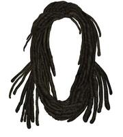 Indisch sadhu kapsel met baard.haar dreadlocks.grappig avatar. vector