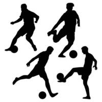 vector spelen voetbal met vlak ontwerp. silhouet Amerikaans voetbal collectie6