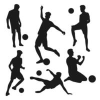 vector Amerikaans voetbal pictogrammen set. silhouet Amerikaans voetbal collectie5