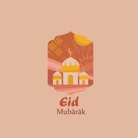 gelukkig eid mubarak vector ingesteld, geschikt voor groet kaart, affiches, en banners