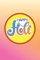 holi festival met kleurrijk achtergrond, gelukkig holi typfout vector