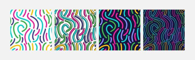 verzameling van abstract achtergrond naadloos patroon 90s stijl vector ontwerp, ontwerp kan worden voor t-shirts, omhulsel papier, het drukken behoeften