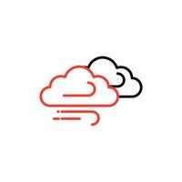 wind wolken pictogram, weer, icoon geïsoleerd Aan wit achtergrond, geschikt voor websites, blogs, logo's, grafisch ontwerp, sociaal media, ui, mobiel apps. vector