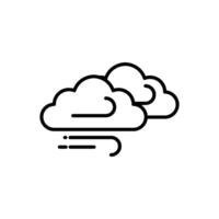 wind wolken pictogram, weer, icoon geïsoleerd Aan wit achtergrond, geschikt voor websites, blogs, logo's, grafisch ontwerp, sociaal media, ui, mobiel apps. vector