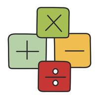 premie ontwerp icoon van wiskunde tekens vector
