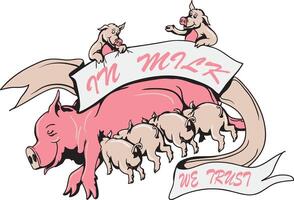 traagjes -varkens kunst vector