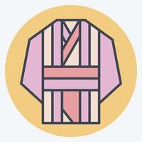 icoon yukata. verwant naar Japan symbool. kleur maat stijl. gemakkelijk ontwerp illustratie. vector