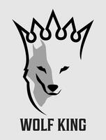 wolvenkoning idee vector logo ontwerp