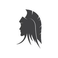 silhouet van athena logo vector ontwerp