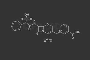 cefsulodine moleculair skelet- chemisch formule vector