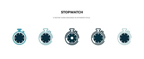 stopwatch icoon in verschillend stijl vector illustratie. twee gekleurde en zwart stopwatch vector pictogrammen ontworpen in gevuld, schets, lijn en beroerte stijl kan worden gebruikt . Koken tijd symbolen en etiketten