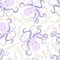 roze schattig Octopus, naadloos patroon. vector illustratie