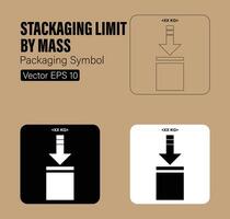 stapelen begrenzing door massa verpakking symbool vector