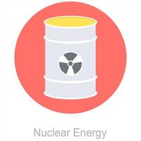 nucleair energie en nucleair icoon concept vector