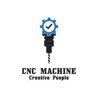 cnc draaibank machine logo computer numeriek controle modern 3d snijdend technologie ontwerp fabricage industrie snijden. deze logo is ideaal voor cnc snijdend machines, houtbewerking industrie, en vergelijkbaar. vector