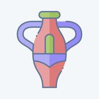 icoon vaas. verwant naar zuiden Afrika symbool. tekening stijl. gemakkelijk ontwerp illustratie vector