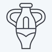 icoon vaas. verwant naar zuiden Afrika symbool. lijn stijl. gemakkelijk ontwerp illustratie vector