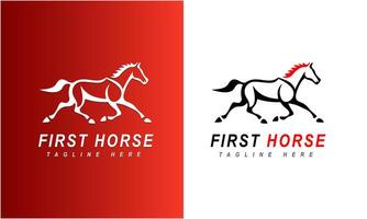 ai gegenereerd paard minimalistische modern uniek logo icoon symbool idee vector grafisch ontwerp sjabloon
