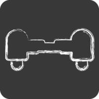 icoon hoverboard. verwant naar het schaatsen symbool. krijt stijl. gemakkelijk ontwerp illustratie vector