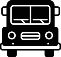 school- bus glyph en lijn vector illustratie