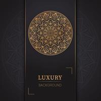 luxe achtergrond mandala ontwerp in gouden kleur gratis vector