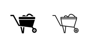 kruiwagen vector pictogram