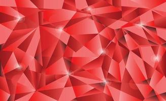 abstracte rode kristal vector kunst met grdient kleuren