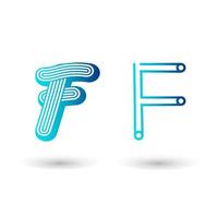 futuristisch letter f typografieontwerp vector