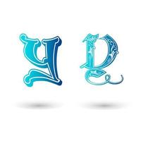 decoratieve Keltische letter y typografie vector