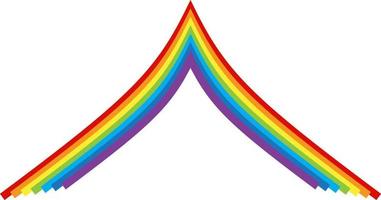 regenboog veelkleurige gebogen. vectorillustratie. eps10 vector