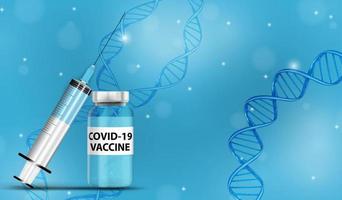 covid-19 vaccin medische achtergrond. vector illustratie