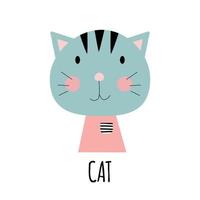 schattig klein kat dier pictogram. vector illustratie