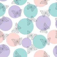 vlinder naadloze eenvoudig patroon achtergrond vectorillustratie vector