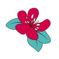 handgetekende bloem. vector illustratie