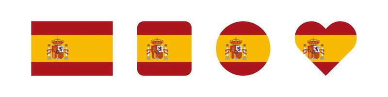 Spanje land. Spaans vlag vector. Europese natie embleem. vector